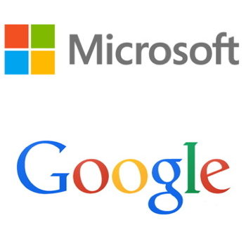 1 google and microsft logo webjpg Microsoft and Google resolve patent war