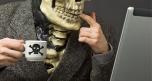 1 skeleton laptop webjpg 4 terrifying tech stories to make your IT manager's skin crawl