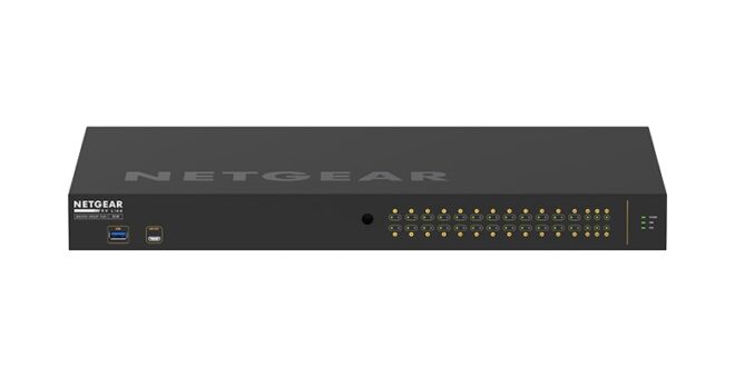24x1G PoE 300W 2x1G and 4xSFP Managed Switch copy NETGEAR's new audio and video over IP (AV-over-IP) IP M4250 switches