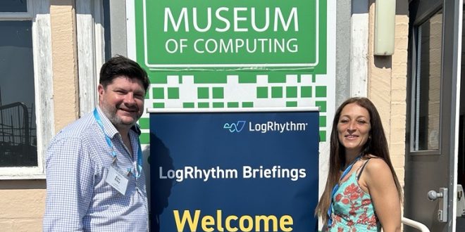 Kev Eley VP UKI Europe at LogRhythm and Jacqui Garrad Museum Director at The National Museum of Computing e1720442719204 LogRhythm partners with The National Museum of Computing