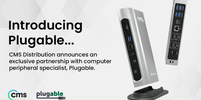 Plugable IT connectivity accessories brand, Plugable, partners with CMS Distribution