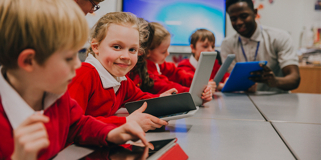 school kids children tablets tech LGfL and Adobe to equip 3,000 UK schools with Creative Cloud software