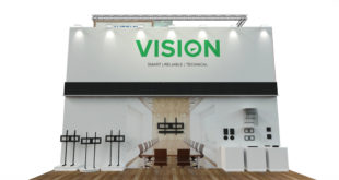 vision stand ise2019 ISE 2019: Vision to launch host of new products, including video conferencing soundbars